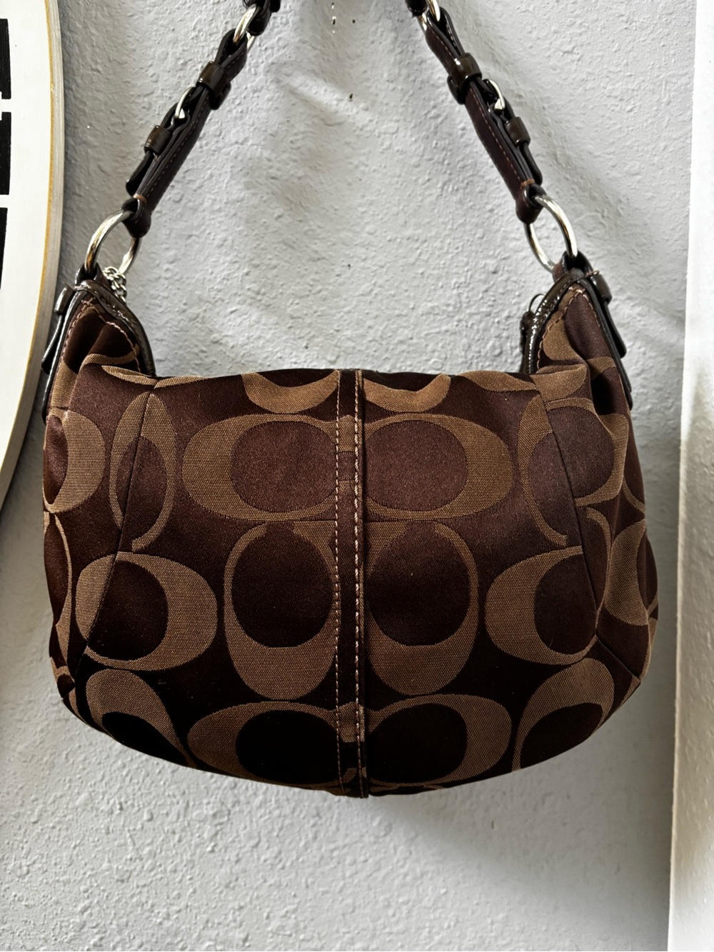 Vintage Coach Dark Brown SoHo Hobo - Picture 5 of 12